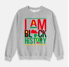 Load image into Gallery viewer, Crewneck unisex Sweatshirt- I AM BLACK HISTORY
