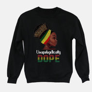 Crewneck unisex Rhinestone Sweatshirt- UNAPOLOGETICALLY DOPE