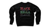 Crewneck unisex Sweatshirt-BLACK MIXED WITH HELLA BLACK